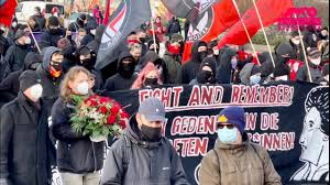 Rupt.ly/subscribe thousands of people took part in a 'silent demo' at berlin's alexanderplatz on. Antifa Nordost