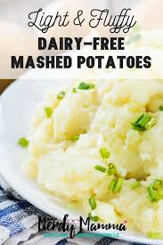 Light Fluffy Dairy Free Mashed Potatoes Recipe Side Dishes For Bbq Steak And Seafood Mashed Potatoes