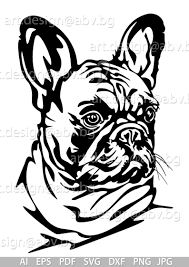 Vector French Bulldog Svg Ai Png Pdf Eps Dxf Jpg Etsy Animal Stencil Art Animal Stencil Bulldog