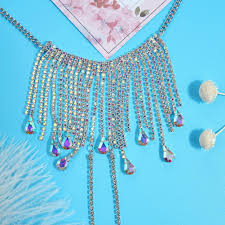 Star Nipple Stickers with Rhinestone Tassel Necklace Zambia | Ubuy
