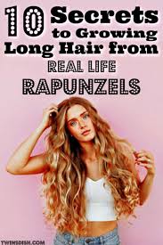 Use the tips of your fingers to gently rub your scalp in a circular motion. 10 Secrets To Growing Long Hair From Real Life Rapunzels Twins Dish