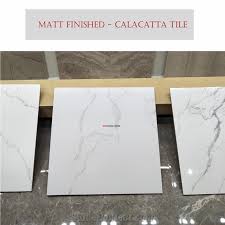 Bathroom Floor Design Matt Finished White Calacatta Marble Look Porcelain  Tile from China - StoneContact.com
