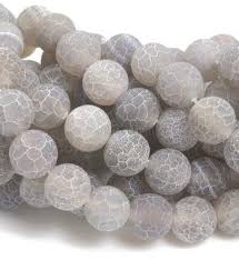 For Sale Gray Dragon Vein Agate Grey Frosty Gemstone Beads Gemstone Beads Wholesale Semiprecious Stone Jewelry Semi Precious Stone Beads