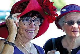 Red Hat Society gets together at the San Joaquin Fair