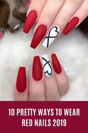 Sport beautiful red acrylic nails naildesignsjournal com. 10 Pretty Ways To Wear Red Nails 2019 Nails Resnails Fashion Naildesigns Nailart Cute Shortn Red Acrylic Nails Red And White Nails Coffin Nails Designs