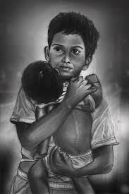 C g and i know that i can't. Poor Street Boy Drawing By Mondeep Hazarika