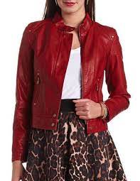 Faux Leather Moto Jacket Charlotte Russe Clothes Fashion Faux Leather Moto Jacket