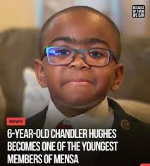 6-year-old Declan Lopez from Dover, New Jersey, is a Mensa member with an  IQ of 138, already excelling in math, science, and reading. Her brilliance  shines alongside her playful personality, showing that