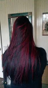 Blondes and women with medium brown hair sometimes also resort to this noble hue in order to appear brighter, well, much brighter. Super Nails Black Red Hairstyles 27 Ideas Hair Styles Hair Color For Black Hair Black Hair With Red Highlights