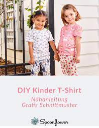 Im schnittmuster sind kurze, lange und ¾ ärmel mit langen bündchen enthalten. Kinder T Shirt Schnittmuster Anleitung Spoonflower Blog