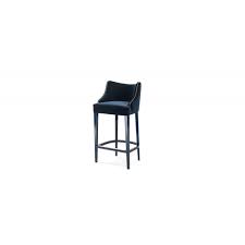 Becomes Me Bar Stool By Munna Shown In Beautiful Navy Velvet With Studs Uberinteriors Designer Bar Stools Bar Stools Unique Bar Stools