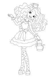 Start printing and have fun! Madeline Hatter Ever After High Coloring Page Printable Coloring Cards Cartoon Coloring Pages Abstract Coloring Pages