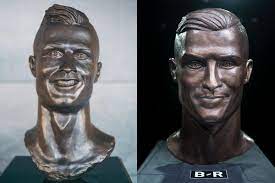 The cristiano ronaldo statue was said to be similar to the annabelle doll from the horror film of the same namecredit: Cristiano Ronaldo Statue Portuguese Sculptor Unveils Brilliant New Bust One Year After Airport Statue London Evening Standard Evening Standard