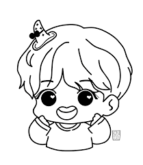 Printable bts chibi coloring pages. Bts Fanart Hoseok Jhope Chibi Speed Drawing Roni Pool Chibi Coloring Pages Bts Drawings Jhope Chibi