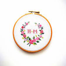 >> wedding ring cushions >> alphabets and monograms. Floral Wreath Wedding Cross Stitch Pattern To Diy Personalized Wedding Sampler Gift Flo Wedding Cross Stitch Patterns Wedding Cross Stitch Small Cross Stitch