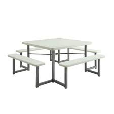 Square Four Sided Picnic Table 49 In Tractor Supply Online Store Plastic Picnic Tables Picnic Table Wrought Iron Patio Furniture