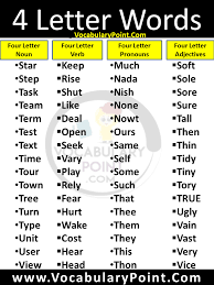 Ox, a cow or bull ; 4 Letter Words Most Common Four Letter Words In English Pdf Vocabularypoint Com