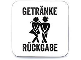 Turschild 9x9cm Getrankeruckgabe Toilette Wc Holzschild Piktogramm Dekoschild Coole Spruche Weisheiten Lustige Spruche
