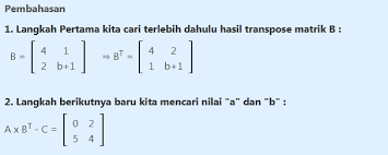 Contoh soal transpose matriks dan jawabannya. Contoh Soal Transpose Matriks Cara Golden
