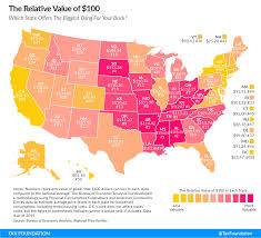 this map shows what 100 is actually worth when spent in