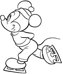 Mickey Mouse Playing Ice Skating Coloring Pages Disney Coloring Pages Coloring Pages Family Coloring Pages