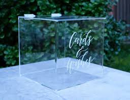 Wishing Well Box Acrylic Wedding Card Box Wedding Card Holder Well Wishes Box Name Keepsake Box Wedding Money Box With Slot Memory Box Card Box Wedding Money Box Wedding Wedding Card