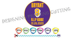 You can download in.ai,.eps,.cdr,.svg,.png formats. Bryant 8 Svg Kobe Bryant Los Angeles Lakers Basketball Rest In Peac Anna Embroidery Designs
