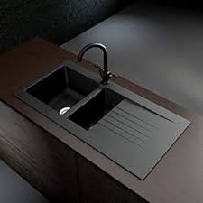 Franke sirius s2d651cb 1.5 bowl black tectonite reversible kitchen sink & waste. Amazon Co Uk Granite Sink
