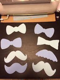 Mustaches And Bow Ties Cutouts For Baby Boy Shower Using My Cricut Explore Guests Can Write A Special Message Wish F Cricut Crafts Boy Shower Baby Boy Shower