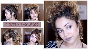 While it's easy to think curly hair leaves us out of trying out different hairstyles that's, actually, not the case. 10 Cute Easy Updo Looks On Curly Hair All Hair Types Youtube