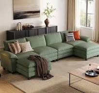 Amazon.com: LINSY HOME 157'' Modular Sectional Sofa Green ...