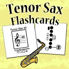 Tenor Saxophone Fingering Chart And Flashcards Stepwise