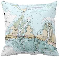 Windley Key Islamorada Fl Nautical Chart Pillow Windley