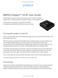 Accepts chip and contactless payments. Bbpos Chipper 2x Bt Getting Started Pdf Download Manualslib