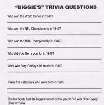 Read on for some hilarious trivia questions that will make your brain and your funny bone work overtime. Trivia Question Answer Sheets For Biggie S Clam Bar 60th Anniversary Celebration At 318 Madison St Hoboken Sept 17 2006 Documents