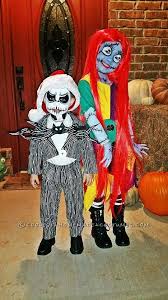 Cool Sally And Jack Skellington Child S Couple Costume Jack Skellington Costume Nightmare Before Christmas Costume Jack Skellington Costume Kids