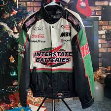 Vintage Bobby Labonte Interstate Batteries Nascar Authentic Drivers Line Leather Jacket By Deutschepost On Etsy Vintage Leather Jacket Leather Jacket Fashion