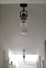 Clear Glass Globe Industrial Pendant Shades Of Light Hallway Lighting Hallway Light Fixtures Modern Hallway