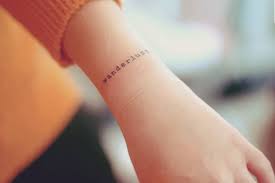 A bobby pin down the side of the wrist is the perfect tattoo for a hairstylist looking for a design that ties back to their passion. Little Tattoos Little Wrist Tattoo Saying Wanderlust Tattoo
