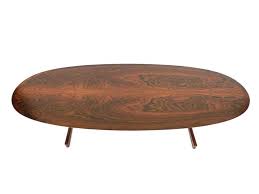 Modern oval coffee table on metal hairpin legs. Mid Century Oval Rosewood Coffee Table In The Style Of Brode Blindheim At 1stdibs