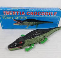 Amazon.co.jp: INERTIA CROCODILE ブリキ ゼンマイ式 中国製 ...