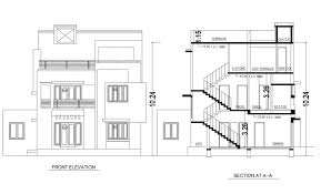 Drawing Of 2d House Design Autocad File Cadbull