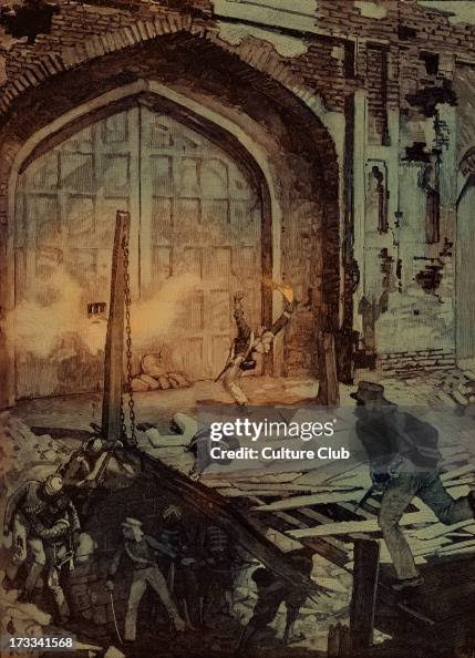 Blowing up the Kashmiri Gate at Delhi, India, 1857. Gate next gained... News Photo - Getty Images