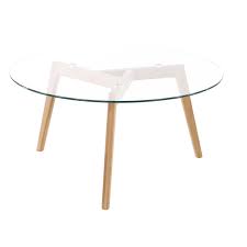 Avec un pied en acier à base circulaire surmonté d'un plateau en verre teinté blanc de 115 cm de diamètre. Table Basse Ronde Et Plateau En Verre Pixy Absolument Design