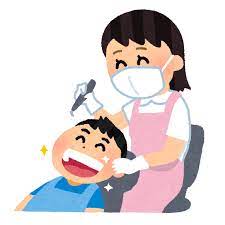 歯のクリーニングのイラスト「歯科衛生士さんと子供」 | かわいいフリー素材集 いらすとや