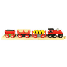 Bigjigs Wooden Complete 4 Piece Train Set Supply Train Wooden Train Set Wooden Train Wooden Train Track