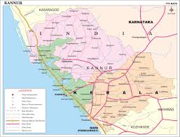 On november 1, 1956, the states reorganisation act led to the formation of this beautiful state which combines numerous regions speaking the common language called malayalam. Kannur District Map Kerala District Map With Important Places Of Kannur Newkerala Com India