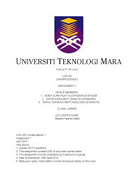 To ensure that 80% research/consultation projects registered with uitm at the national and international level are. Juris Assignment Law 531 Uitm Studocu