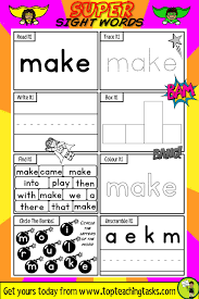 Sight Words Activity Sheets These Worksheets Contain Superhero Themed Sight Word Activity Sheets Feature 84 Word Activities Sight Words Sight Word Activities