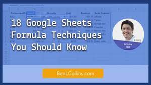 18 Google Sheets Formulas Tips & Techniques You Should Know